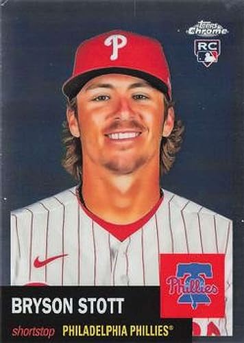 2022 Topps Chrome Platinum Anniversary Baseball #79 Bryson Stott RC Rookie Philadelphia Phillies Official MLB Trading Card (Stock Photo Shown, Near Mint to Mint Condition)