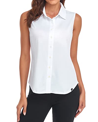 Soneven Bluse Damen Elegant Sport Tank Top mit Kragen Damen Ärmellos...