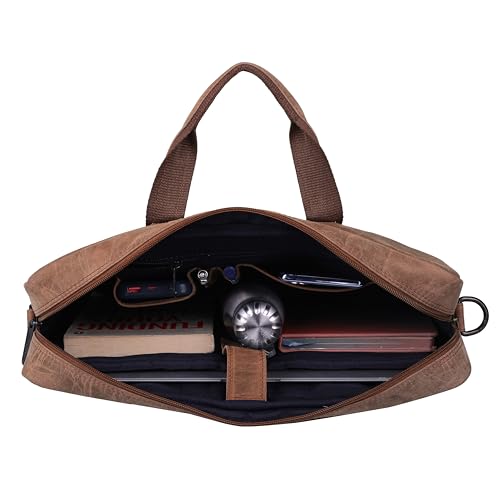 Image of WildHorn Leather Laptop Messenger Bag for Laptop /MacBook up to 15 inch| Padded Laptop Compartment |Office Bag I 365 Days Warranty