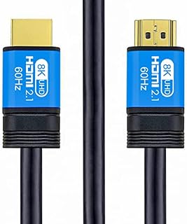 SHAFI 8K 2M HDMI Cable | 8K@60Hz 48Gbps | Dolby Vision HDTV, 3D Support, Ethernet | eARC | Dynamic UHD HDR HDCP 2.3 | HDMI Connector Compatible with Laptop, PS5 HDMI 2.1 Cable, LG TV, Roku TV - Blue