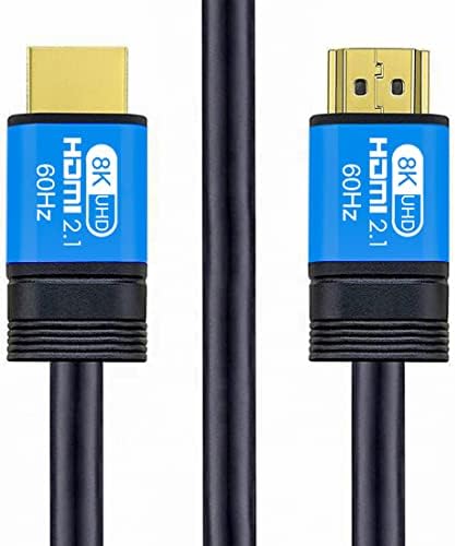 SHAFI 8K 2M HDMI Cable | 8K@60Hz 48Gbps | Dolby Vision HDTV, 3D Support, Ethernet | eARC | Dynamic UHD HDR HDCP 2.3 | HDMI Connector Compatible with Laptop, PS5 HDMI 2.1 Cable, LG TV, Roku TV - Blue