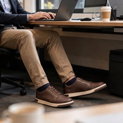 Image of Jousen Men's Casual Shoes Dress Sneakers | Business Casual, Lightweight, Memory Foam Insole, Retro Simple , Non-slip, Casual, Office, Daily Commute, Walking