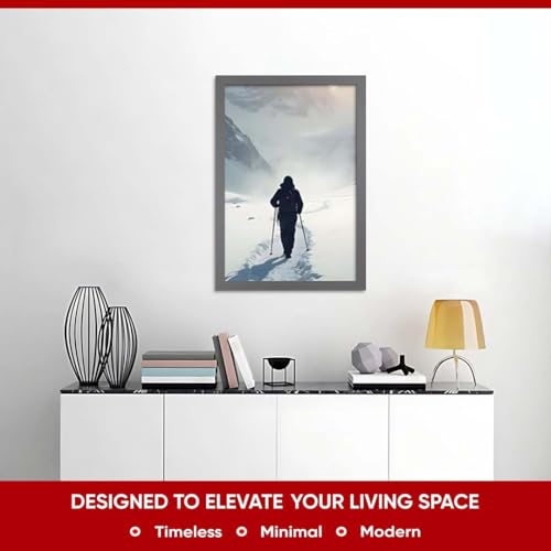 Alison Kingsgate 30 x 20 Dark Grey Photo Frame - Engineered Wood Picture Frame with Shatterproof Perspex Front - Ideal for Certificates & Artwork - Wall Hanging - Image 3