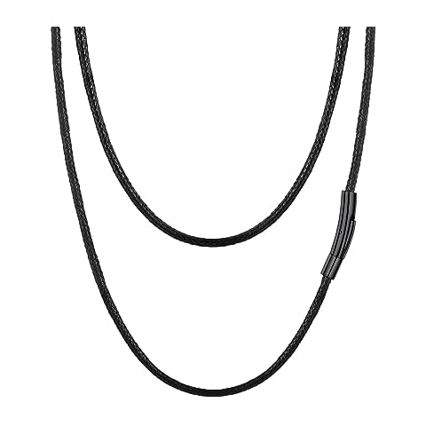 PROSTEEL Leather Cord Necklace for Men Cover