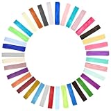 34 Farben Schrägband zum Nähen, Jersey Schrägband, vorgefalztes, 15mm×1m Breite Elastisches Band Schrägband,Schrägband Set Falzgummi Elastisches Einfassband zum Nähen, Nähzubehör für DIY Handwerk