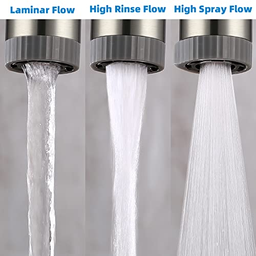 CHIATAOMA Aerador de Torneira Giratória, Bico de Torneira de 3 Funções, Acessório de Torneira de Pia