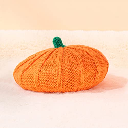 Pumpkin Beret Hat for Baby and Mother Halloween Thanksgiving Hats - image 4