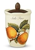 barattoli ceramica antichi ALTEZZA 19 CM BARATTOLO SALE FINO ANTICO FRUTTETO
