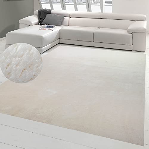 Tapis Shaggy Salon de Tapis Moquette Flokati en crème, Taille 240 x 340 cm Cover