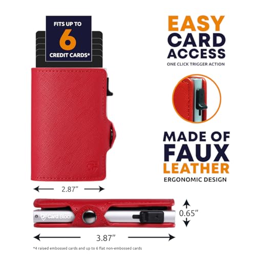 Image of Conceal Plus Pop Up Wallet for Women - Slim Wallet for Small Purse & Crossbody Bag with Quick Card Access and RFID Blocking - Compact Card Holder (4-6 Card Capacity)