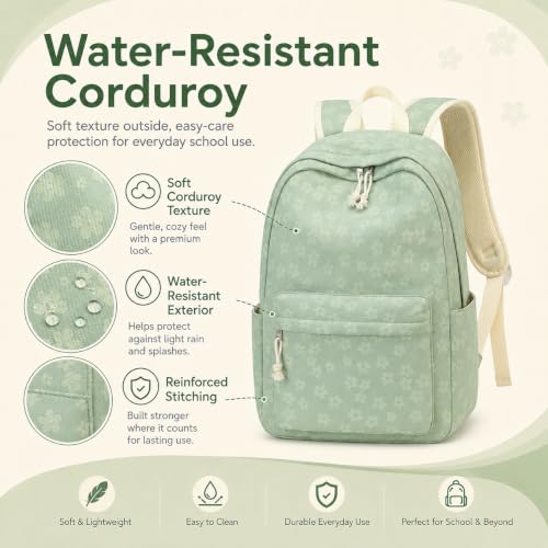 Image of BTOOP School Backpack for Teens Large Cute Bookbag Lightweight 15.6 inch Laptop Bag for Girls Women Casual High School College