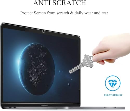Image of 13 Inch MacBook Air M1 Chip /MacBook Pro 13 M1 M2 Chip, 9H Screen Film Guard for Mac Air 13 (2020-2018) / Mac Pro 13 (2022-2016), Glossy Clear