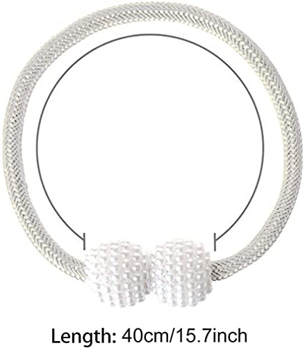 Magnetic Curtain Tiebacks, Window Drapes Tie Backs Holders For Home Bedroom Office Decorative European Style Curtain Holdbacks (3 Pair, White) #TOP2