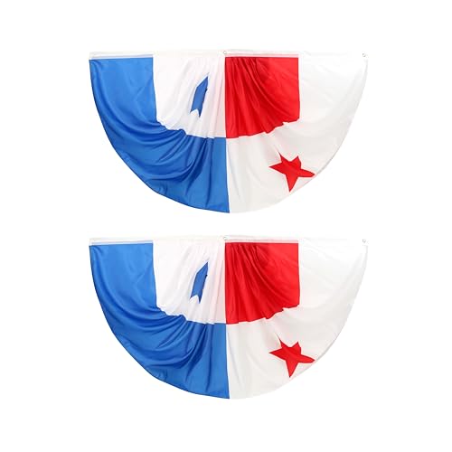 12 types de drapeaux nationaux demi-ronds de 7,6 x 1,5 m (Panama)