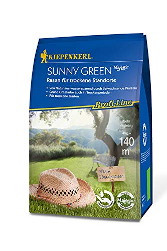 Kiepenkerl 666207 Sunny Green Rasen für trockene Standort 4 kg (Rasensamen)