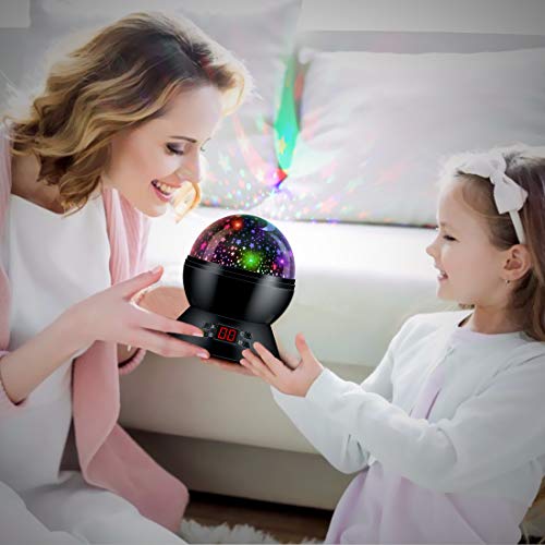 Mokoqi Star Projector Night Lights For Kids With Timer, Toys For 2-5-14 Year Old Boys Room Lights For Kids Glow In The Dark Stars Moon For Child Sleep Peacefully, Birthday Gifts For Boys-Black #TOP2