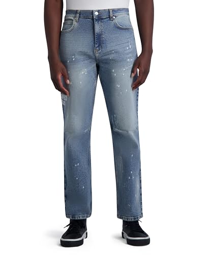 KARL LAGERFELD Men's Grafitti Logo on Back Denim Pant2