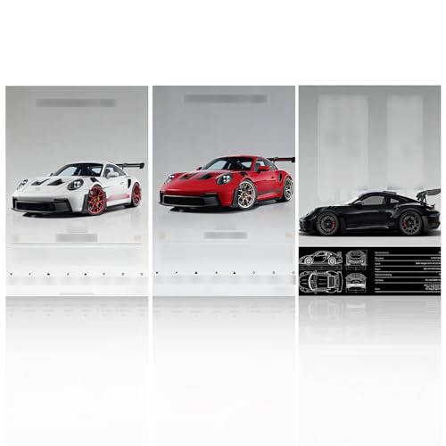HIVTE Ensemble de Tableaux sur Toile Voiture de Course - 3 Pièces 30x20 cm Impressions Sport Auto Modernes pour Chambre d'Garçon, Décoration Murale