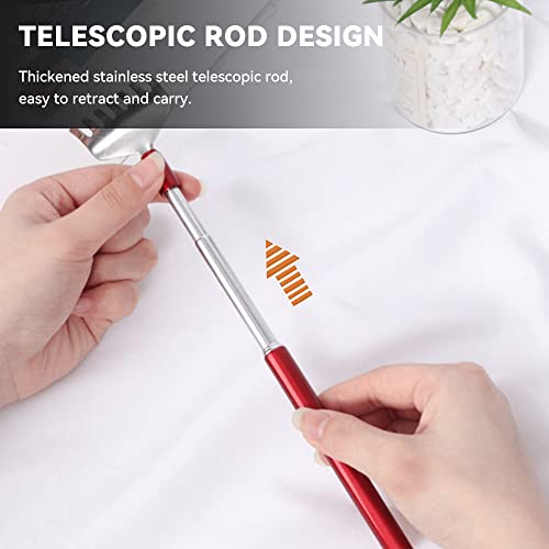 SacJkt Rückenkratzer, Rückenkratzer Ausziehbar aus Edelstahl, Kratzhand Rückenkratzer Ausziehbar von 18cm auf bis zu 51cm für Kopf und Rücken Kratzhand Rückenmassage - Rot - Image 6