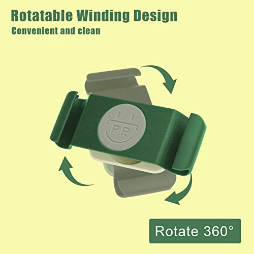 SAVITA-4-Piezas-Organizador-de-Cable-para-Electrodomesticos-y-4-Piezas-Adhesivos-Envoltorio-de-Cables-Soporte-de-Cables-Clips-de-Cables-Adhesivos-para-Microondas-Horno-Tostadora-Aire-Freidora-Verde