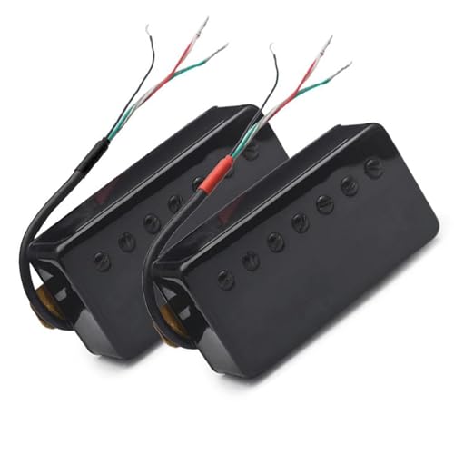 Kit micro guitare électrique 7 cordes Humbucker noir avec séparation de bobine et vis fendue en laiton