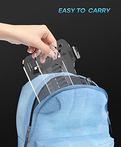 Lpoake 𝟮𝟬𝟮𝟯 𝗨𝗽𝗴𝗿𝗮𝗱𝗲𝗱 Acrylic Laptop Stand For Desk Clear Laptop Riser Adjustable Height White Computer Stand For Laptop Compatible With 10 To 15.6 Inches Laptops(Transparent) #TOP4