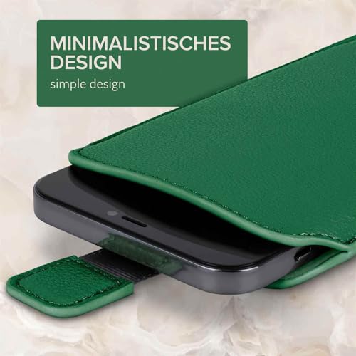 Étui Pixel 9 ONEFLOW Liberty en cuir synthétique vert avec languette d'extraction - 6