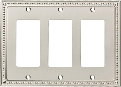Franklin Brass Classic Beaded (1-Pack) Decorative Light Switch Cover Brushed