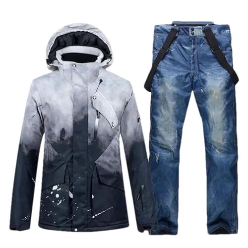 GaoLeAve skidkläder för män snökläder snowboard skiddräkt jacka byxa, Jacka byxa_i, S