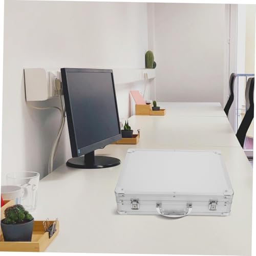 Housoutil Aluminum Tool Cases Metal Suitcase Briefcases for Men Portable Workstation Aluminum Storage4