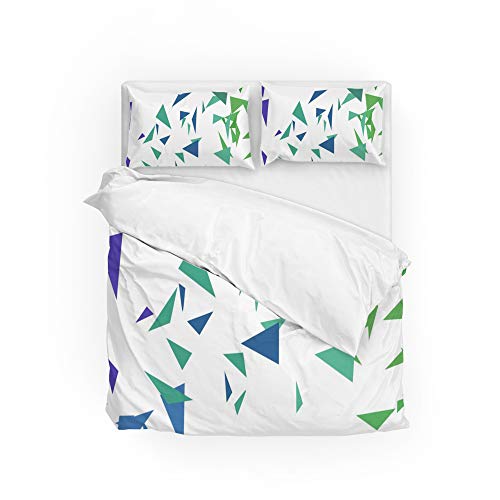 Parure de lit 3 pièces multicolore avec housse de couette et taies