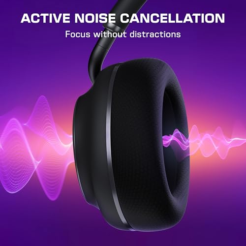 Image of Turtle Beach Stealth Pro II Premium Wireless Gaming Headset for Xbox Series X|S, PS5, PS4, PC - Hi-Res Audio, Dolby Atmos, Active Noise Cancellation, Simultaneous Bluetooth, 24-bit Audio - Black