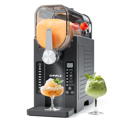 Comparison: Best Blender To Make Frozen Drinks 7 Slushie Machine No Ice Needed, Slushy Machine for Home, CHIVALZ Frozen Drink Maker with 6 Preset Programs for Margaritas, Frappés, Milk Shake and More, LED Display, Auto Clean, Black, 1 Pack+6 Modes