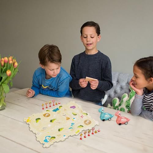 Circuito de coches puzzle educativo para estimular la mente en edad preescolar 2