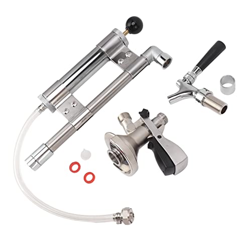 Bier-Handpumpe, Edelstahl, Typ A, Fass-Partypumpe, 20,3 Cm, Bierpumpe für Picknick, Camping