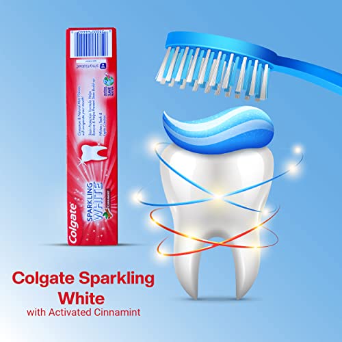Colgate Cinnamint Fluoride Toothpaste with Cinnamon and Natural Mint Flavor, Deep Tooth and Gum Cleaning Gel with Gentle Whitening, Fights Cavities and Plaque, Kids and Adults, 5 Pack - image 4