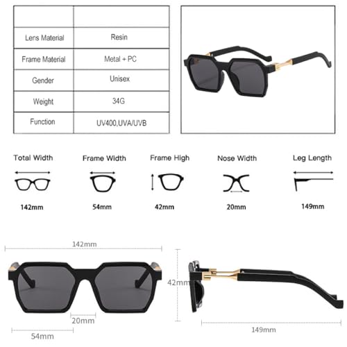 Lunettes de soleil thé léopard rétro style polygone à taille unique