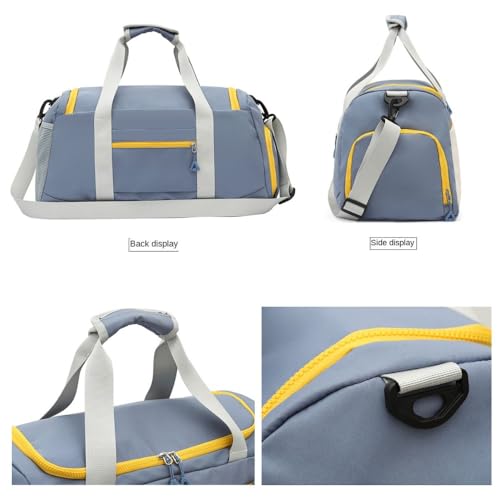 Image of CAVALO - Be Unique Travelling Bags for Luggage Muti- Pocket Sports Duffle Bags for Men and Women with Wet Pocket & Shoe Compartment Weekender Overnight Gym Bags for Women (Blue)