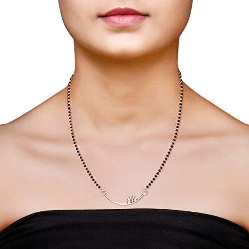 Image of DISHIS 14k (585) 14K (585) White Gold Designer Mangalsutra for Women