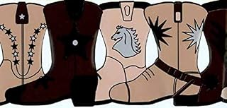 Western Cowboy Boots Wallpaper Border Teamworks DJ104B