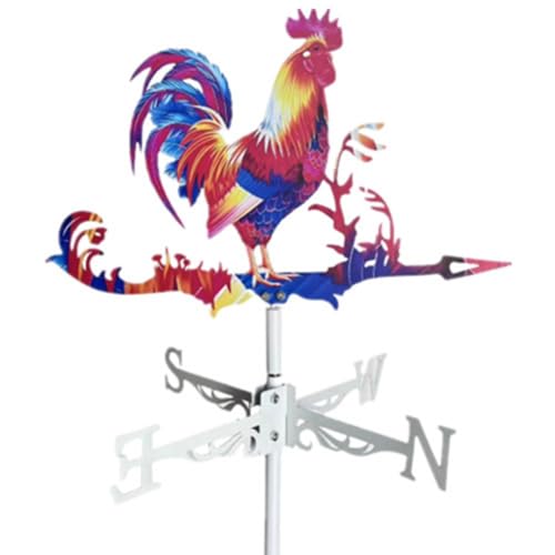Generico Segnavento in Metallo, segnavento con Gallo banderuola sul Tetto Giravento per Giardino Segnavento per Fattoria Girandola a per Cortile Banderuola in ghisa Banderuola in Stile retrò