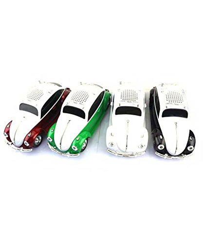 Volkswagen Beetle  Caja de música con Faros de Destellos, Radio FM, Bluetooth, MP3, Altavoces estéreo, Tarjeta SD