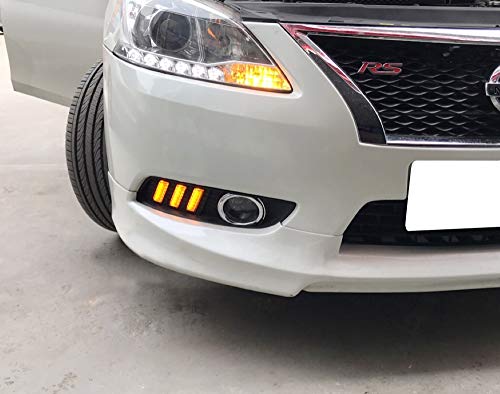 Kit LED de luz diurna con señal secuencial para Nissan Sentra miniatura 5
