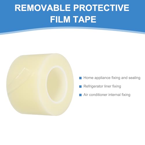 Image of PATIKIL Removable Protective Film Tape, 3.5 Inch x 656 ft PE Surface Protective Scratch Film Tape Roll for Furniture Electrical Appliances Plastic Hardware Medium Stickiness, Clear