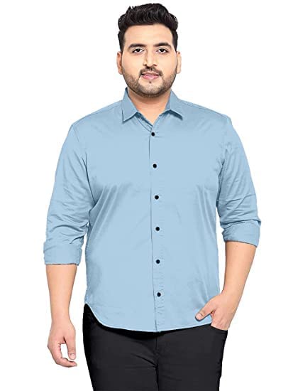 GenericARIHANT Creation Cotton Full Sleeve Solid Plan Regular Fit Latest Stylish Shirt for Men Style Big Size (Pack of 1)