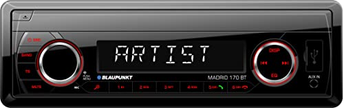 Blaupunkt Madrid 170 BT Negro Bluetooth - Radio para coche (Negro, 1 DIN, 4.0 canales, 40 W, 40-12000 Hz, -3 dB) Cover