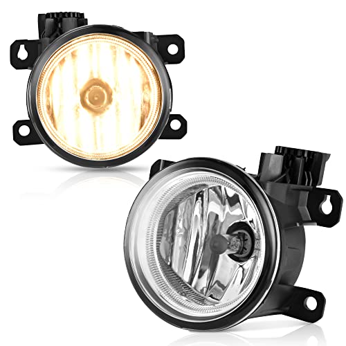 YITAMOTOR Fog Lights Compatible with 13-21 2013 2014 2015 2016 2017 2018 2019 2020 2021 Civic 2013 2014 2015 Accord 2015-2020 Fit 2019 2020 2021 HR-V Fog Lamps with Bulb Fog Light Replacemen