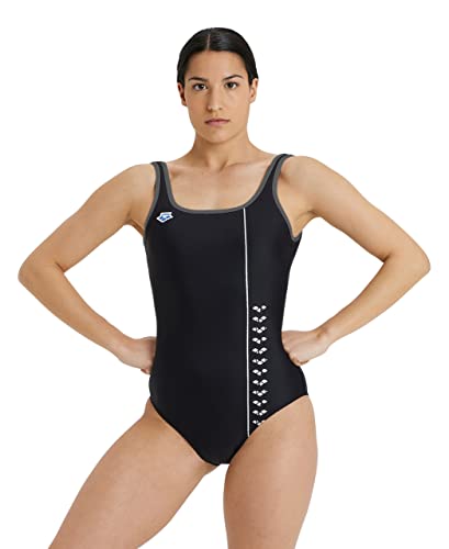Maillot de bain arena Icons femme noir asphalte dos en U confortable