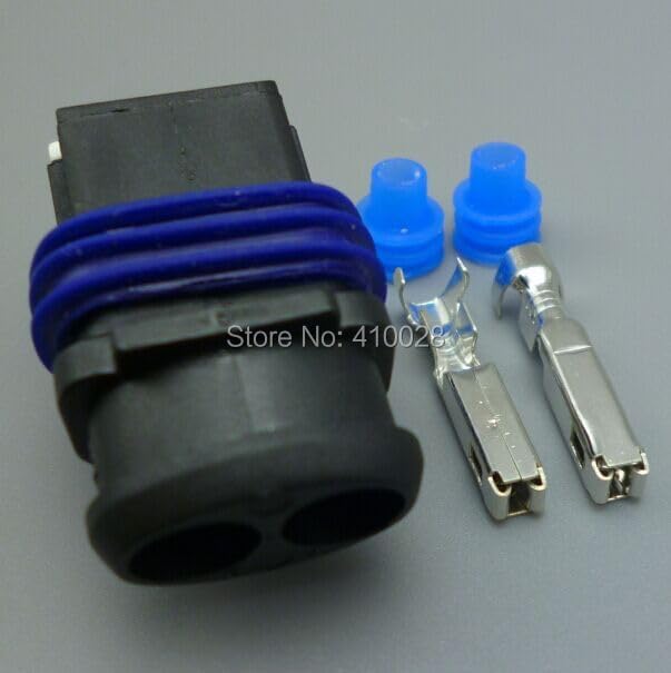 2 Pin Oil Injector Plug Waterproof Automotive Connector Cable Electrical Clip Auto Socket - (Color Name: 5set)