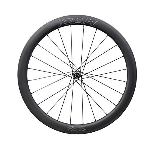 ICAN FL50 Carbon Road Bicycle Wheelset Clincher Tubeless Ready Rim Novatec AS511SB/FS522SB Hub Sapim CX Ray Spokes Only 1470g (Fast & Light Series) - Thumbnail 7